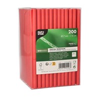 Słomki papierowe koktajlowe czerwone 15cm 8mm (416/8/200)