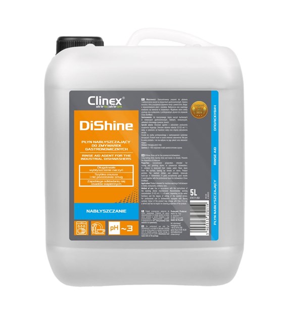 CLINEX DISHINE Płyn nabłyszczający do zmywarek gastronomicznych 5L (96/1/1)
