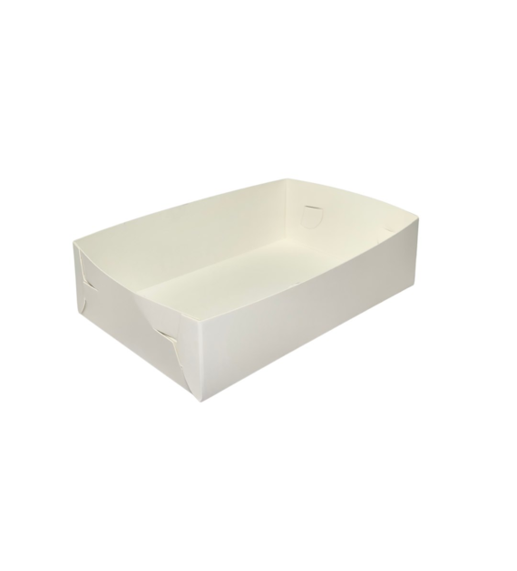 Pudełko do ciast BIAŁE składane 20,5x13,3x5,5 (100szt)