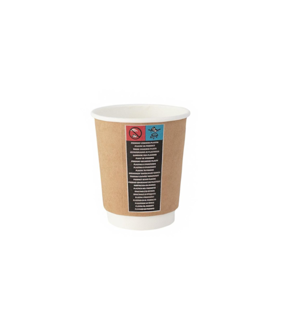 (SUP) Kubek papierowy 2W KRAFT 250ml (_/25/25)