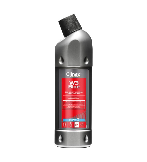 CLINEX W3 BLUE  Żel do czyszczenia urządzeń sanitarnych 1L (72/6/1)