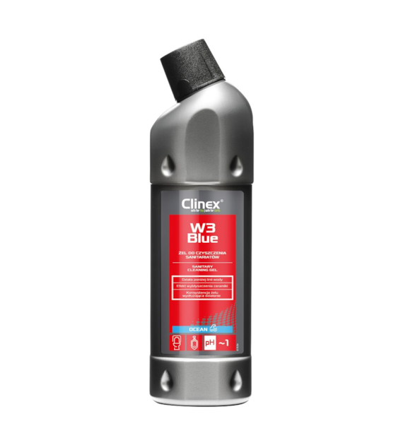 CLINEX W3 BLUE  Żel do czyszczenia urządzeń sanitarnych 1L (72/6/1)