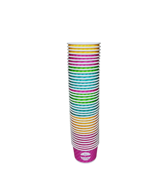 (EKO) Love Nature miseczka papierowa 130ml MIX KOLORÓW (36/25/40)