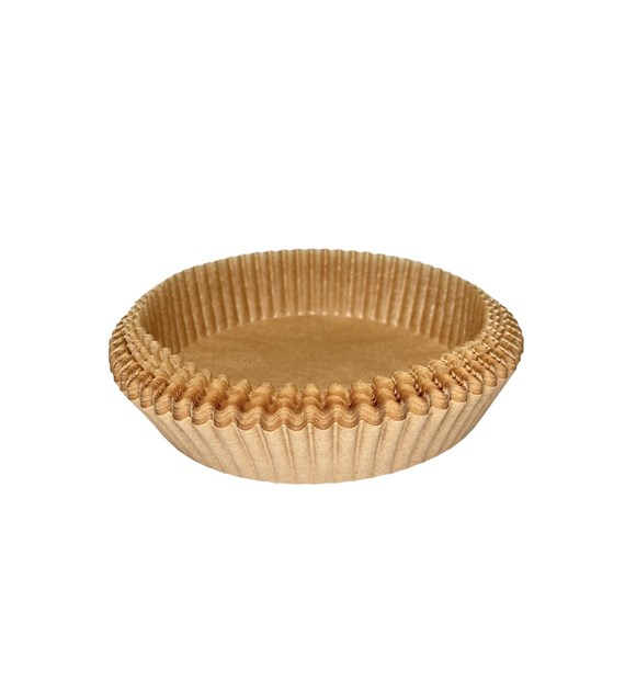 Papilotki do airfryer okrągłe 160x45mm beżowe (_/24/50)