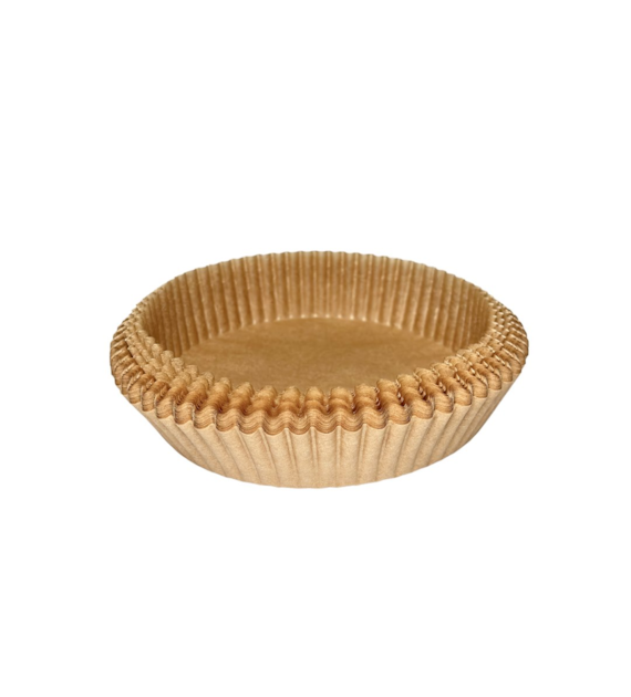 Papilotki do airfryer okrągłe 160x45mm beżowe (_/24/50)