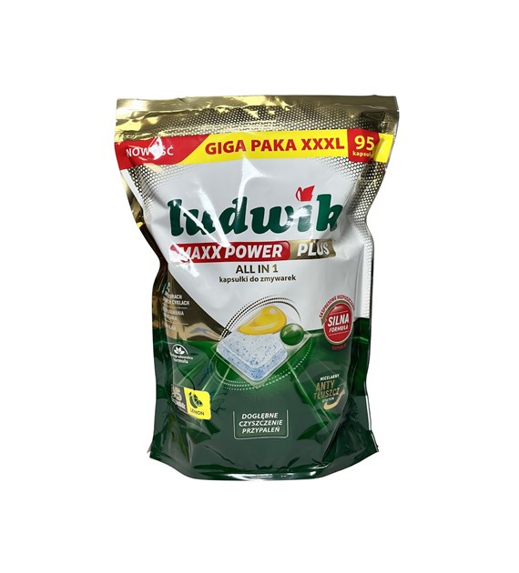 LUDWIK MAXX POWER PLUS kapsułki do zmywarki LEMON 95 szt. Doypack (_/3/1)