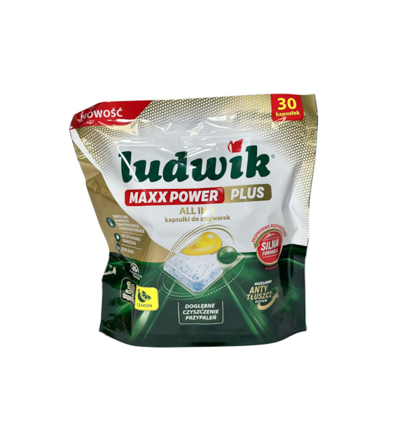LUDWIK MAXX POWER PLUS kapsułki do zmywarki LEMON 30 szt. Doypack (_/5/1)