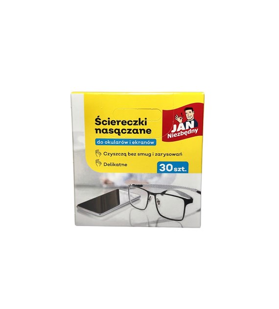 JAN NIEZBĘDNY Ściereczki nasączone do okularów 30szt (192/24/1)