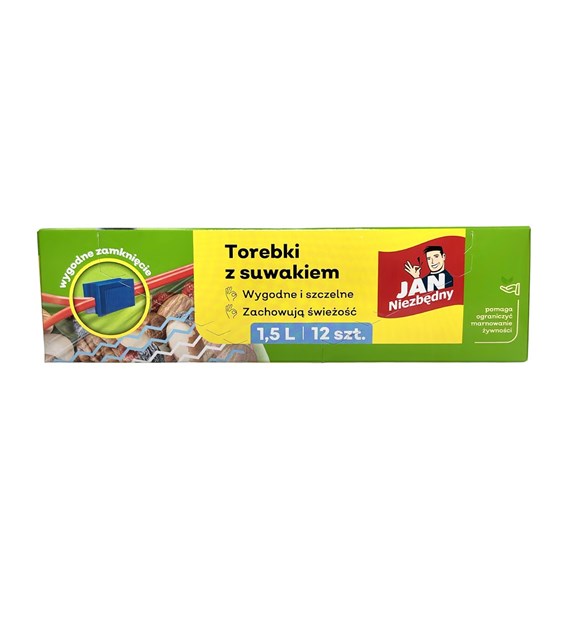 JAN NIEZBĘDNY Torebki z suwakiem 1,5L 12szt (70/24/1)