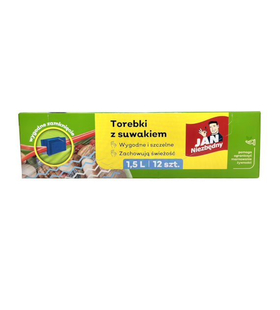 JAN NIEZBĘDNY Torebki z suwakiem 1,5L 12szt (70/24/1)
