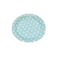 PP TALERZ PAPIEROWY 18cm niebieskie kropki (6szt)