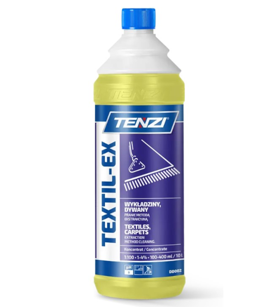 TENZI Textil-Ex płyn do prania dywanów tapicerki wykładzin do odkurzacza 1L (50/12/1)
