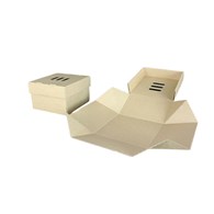 (EKO) Pudełko BURGER XL rozkładane kraft 130x130x100 (44/1/100)