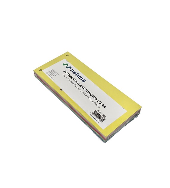 PRZEKŁADKI KARTONOWE DO SEGREGATORA mix kolor (100szt)