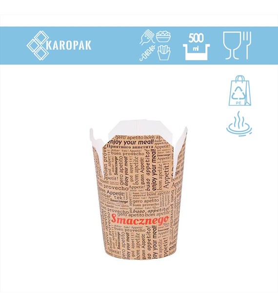 KRAM KEBAB BOX 500ml NADRUK SMACZNEGO FRYTKI (_/10/50)