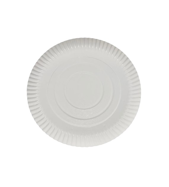 TALERZ PAPIEROWY biały MS 28cm  (_/1/100)