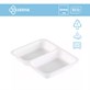 (REUSE) Pojemnik B-9500C 227x178x50 700/600ml dwudzielny BIAŁY (16/8/40)