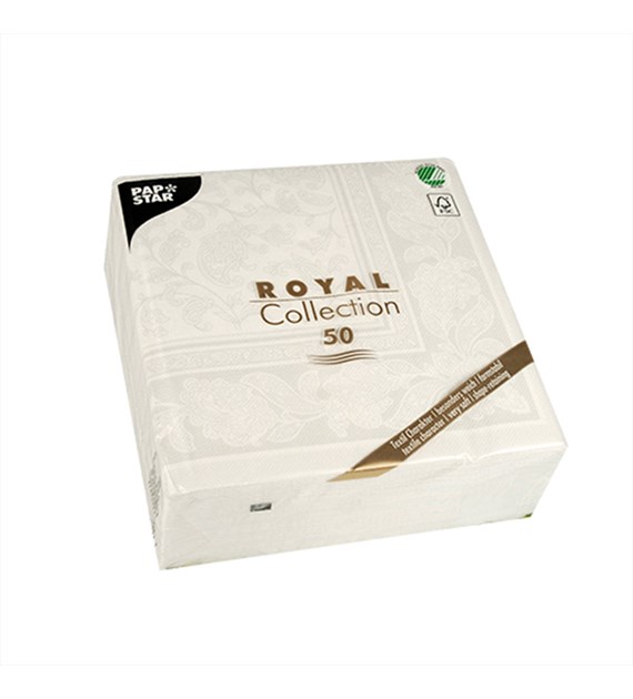 SERWETKA 40x40 RC ORNAMENT BIAŁA (250/5/50)