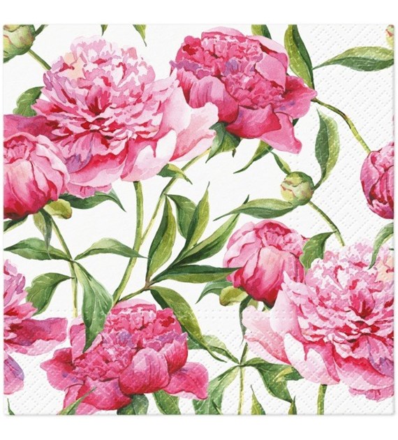 PAW Serwetka 3W 33x33 Nadruk peonia (180/12/20)