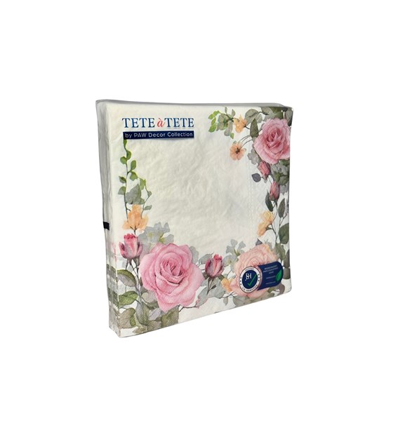 PAW Serwetka 3W 33x33 Nadruk ŁAGODNY ROZKWIT (180/12/20)