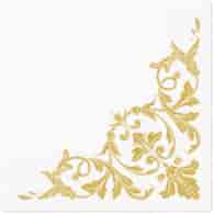 PAW Serwetka 3W 33x33 Nadruk Ornament złoty (180/12/20)