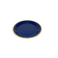 PP Talerze papierowe 18cm Granatowe z złotą lamówką (6szt)