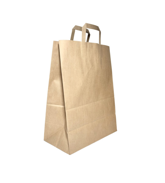 Torba papierowa SZARA z uchem płaskim 320x170x420 ECOBAG 90g (36/1/200)