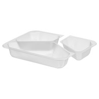 Pojemnik do zgrzewu PRF trójdzielny B-227x178x40 MLECZNY (32(40)/8/50)