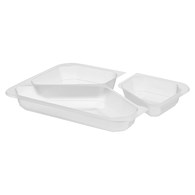 Pojemnik do zgrzewu PRF trójdzielny B-227x178x30 MLECZNY (32(40)/8/50)