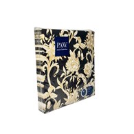 PAW Serwetka 3W 33x33 Nadruk Baroque flowers czarno-złote (260/12/20)