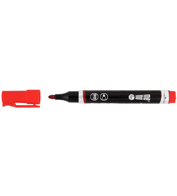 MEMOBE Marker permanentny cienki czerwony okrągła końcówka