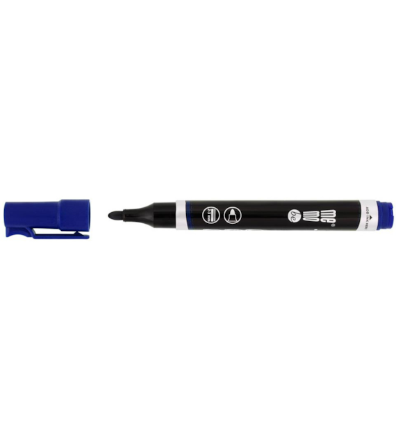 MEMOBE  Marker permanentny cienki niebieski okrągła końcówka