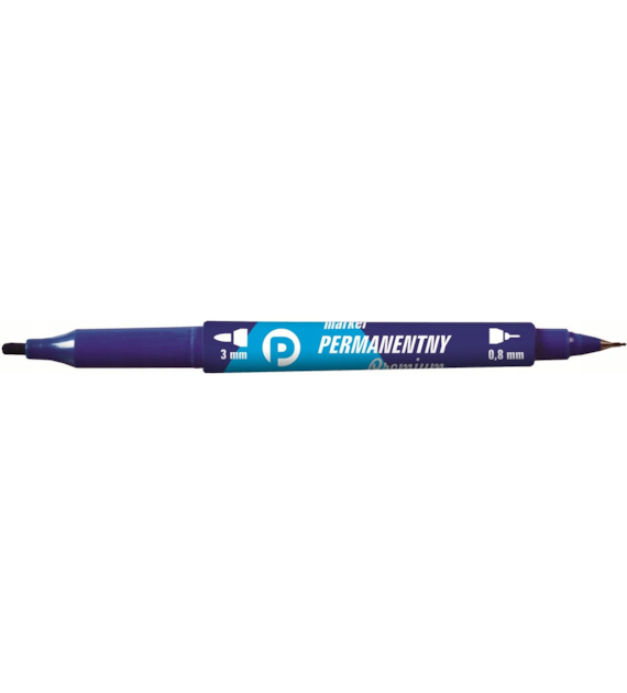 TETIS Marker permanentny dwustronny niebieski okrągły
