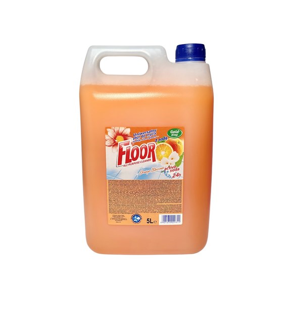 FLOOR Płyn uniwersalny KWIAT POMARAŃCZY Z SODĄ 5L (pomańczowy) (114/1/1)