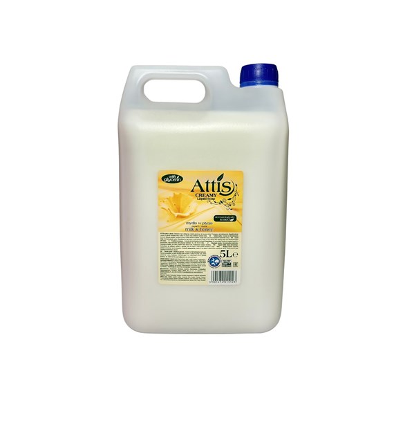 ATTIS mydło w płynie MLEKO IMIÓD 5L (biały) (114/1/1)