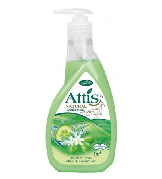 ATTIS mydło w płynie OLIWKA I OGÓREK 400ml (zielony) (_/10/1)