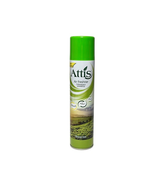 ATTIS odświeżacz spray ZIELONA HERBATA (jasno zielony) 300ml (_/6/1)
