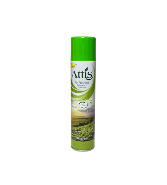 ATTIS odświeżacz spray ZIELONA HERBATA (jasno zielony) 300ml (_/6/1)