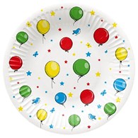 PAW Talerze papierowe Round 18 cm Balloons (126/12/8)