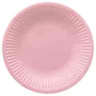 PAW Talerze papierowe Round 18 cm Monocolor Light pink (126/12/8)