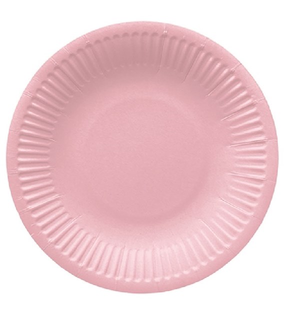 PAW Talerze papierowe Round 18 cm Monocolor Light Pink (126/12/8)