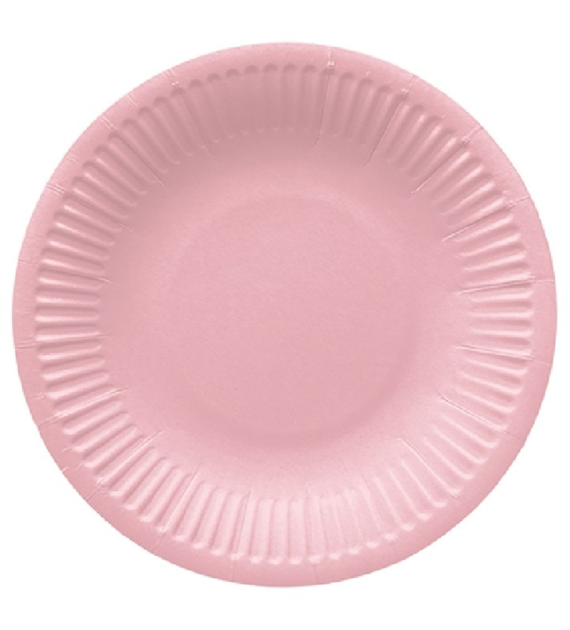 PAW Talerze papierowe Round 18 cm Monocolor Light pink (126/12/8)