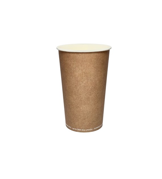 (SUP) Kubek papierowy nadruk GREEN LEAF 400ml 90mm (12/20/50)