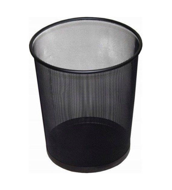 Kosz biurowy 12L siatka czarny 265x280mm