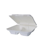 Wood Fiber MENUBOX Z PULPY DRZEWNEJ - DWUDZIELNY 21x21x6,5cm BIAŁY (35/5/50)