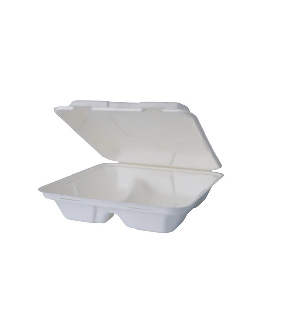 Wood Fiber MENUBOX Z PULPY DRZEWNEJ - DWUDZIELNY 21x21x6,5cm BIAŁY (35/5/50)