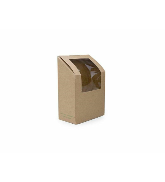 Pudełko WRAP/TORTILLA z oknem PLA KRAFT (_/_/500)