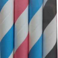 Love Nature słomka papierowa paski MIX KOLOR fi8mm 19,7cm (_/36/100)