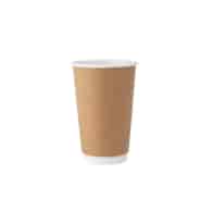 (SUP) Kubek papierowy 2W KRAFT/BIAŁY 400ml (_/20/25)