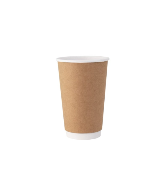 (SUP) Kubek papierowy 2W KRAFT/BIAŁY 400ml (_/20/25)